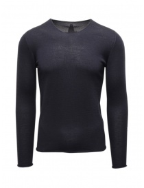 Men s knitwear online: Label Under Construction blue pullover sweater in cashmere and silk