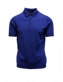 Mens t shirts online: Goes Botanical teal blue polo shirt