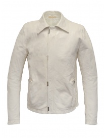 Mens jackets online: Carol Christian Poell white leather jacket