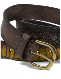 Post&Co TC317 belt in dark brown ostrich leather