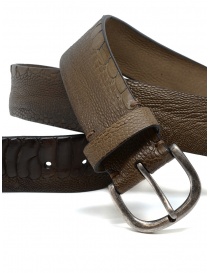 Post&Co TC316 brown and beige ostrich leather belt