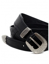 Post & Co TEX005 belt in black leather and metal