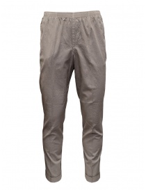 Mens trousers online: Cellar Door Alfred dove grey trousers with ruffled effect