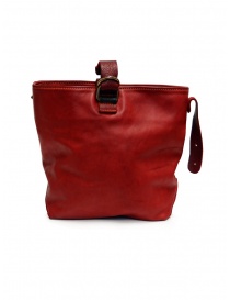 Bags online: Guidi WK06 bucket bag in red horse leather