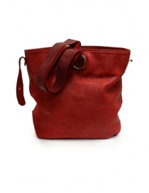 Guidi WK06 bucket bag in red horse leather
