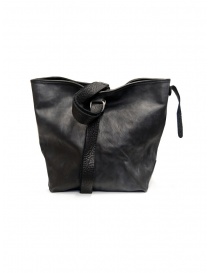 Bags online: Guidi WK07 black horse leather tote bag