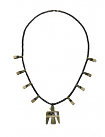 Jewels online: Kapital necklace with birds in green natural stone