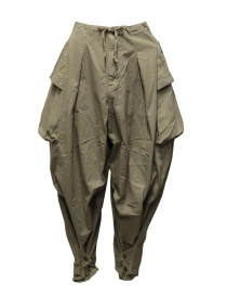 Pantaloni donna online: Kapital pantalone largo con tasche laterali khaki
