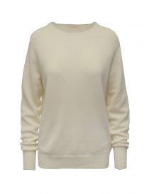 Women s knitwear online: Ma'ry'ya white cashmere sweater
