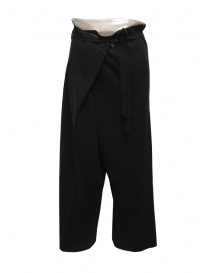 Womens trousers online: Hiromi Tsuyoshi black wool knitted trousers for woman