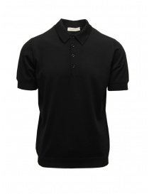 Mens t shirts online: Goes Botanical black short-sleeved polo shirt