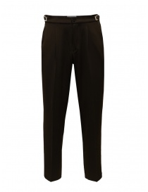 Mens trousers online: Cellar Door brown trousers with pleats