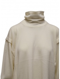 Zucca white turtleneck sweater in thin wool