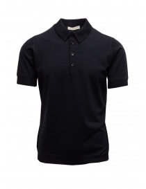 Mens t shirts online: Blue Goes Botanical Polo Shirt Short Sleeves