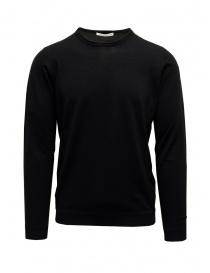 Men s knitwear online: Goes Botanical sweater in black Merino wool