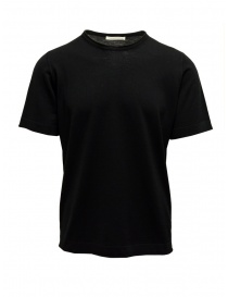 Mens t shirts online: Goes Botanical black T-shirt in merino wool