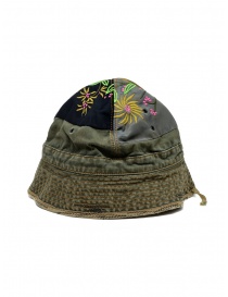 Cappelli online: Kapital cappello a secchiello verde con toppe ricamate