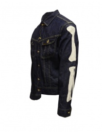 Kapital denim jacket with embroidered skeleton