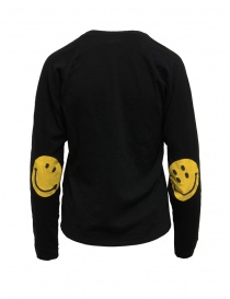 Kapital black shirt with smiley patches on the elbows
