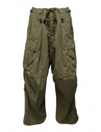 Mens trousers online: Kapital khaki green jumbo cargo pants