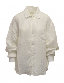 Womens shirts online: Kapital white shirt embroidered in linen