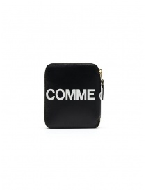 Comme des Garçons black compact wallet with logo SA2100HL HUGE LOGO BLACK order online