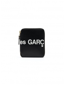 Comme des Garçons portafoglio compatto nero con logo prezzo