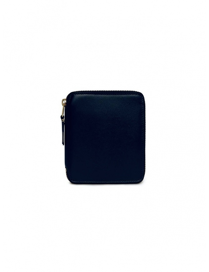 Comme des Garçons compact wallet in blue leather SA2100 NAVY wallets online shopping