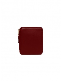Comme des Garçons portafoglio quadrato in pelle borgogna SA2100 RED ordine online