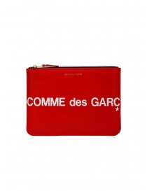 Comme des Garçons busta media in pelle rossa con logo grande SA5100HL HUGE LOGO RED ordine online