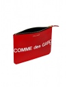 Comme des Garçons medium red leather pouch with huge logo shop online wallets