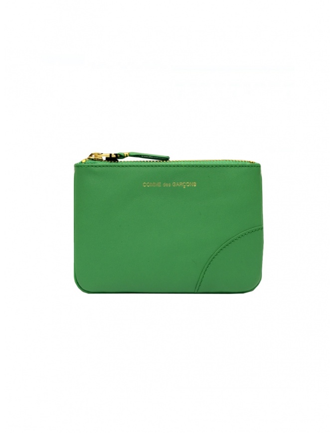 Comme des Garçons bustina verde in pelle SA8100 SA8100 GREEN portafogli online shopping