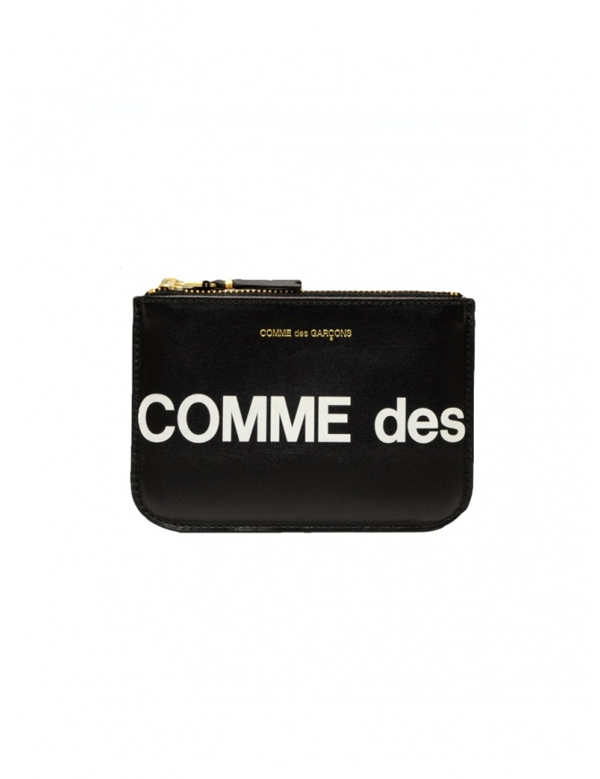 Comme des Garçons SA8100HL black pouch with logo SA8100HL BLACK wallets online shopping