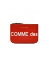 Comme des Garçons SA8100HL red pouch purse with white logo buy online SA8100HL HUGE LOGO RED