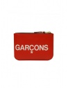 Comme des Garçons SA8100HL red pouch purse with white logo SA8100HL HUGE LOGO RED price