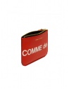 Comme des Garçons SA8100HL red pouch purse with white logo shop online wallets