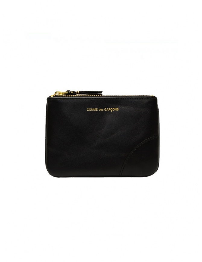 Comme des Garçons SA8100 black leather pouch purse SA8100 800 wallets online shopping