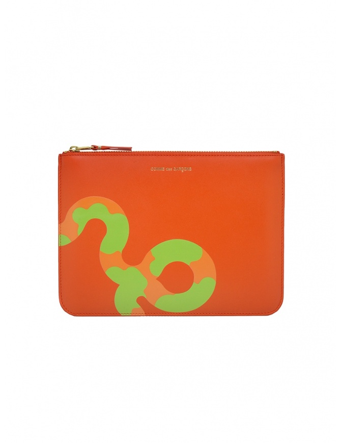 Comme des Garçons Ruby Eyes pouch in orange leather SA5100RE ORANGE bags online shopping