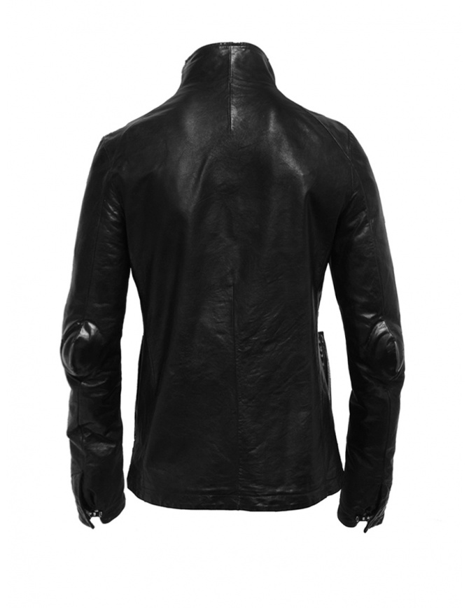 Carol Christian Poell black leather high collar jacket LM/2599SP