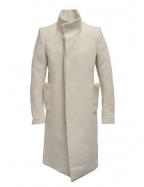 Carol Christian Poell cappotto bianco a collo alto OM/2658B-IN KOAT-BW/110 ordine online
