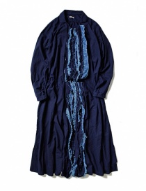 Kapital blue indigo dress with rouches EK-641 IDG order online