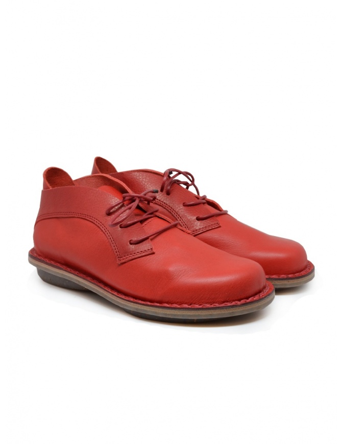 Trippen Escape red leather lace-up shoes