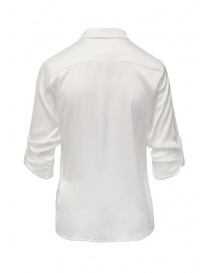 European Culture camicia bianca con maniche arrotolate