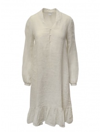 European Culture long dress in ecru linen blend M/L 10GU 7023 1618 order online
