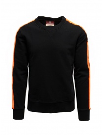 Parajumpers Armstrong felpa nera con fasce arancioni PMFLEXF01 ARMSTRONG BLACK order online