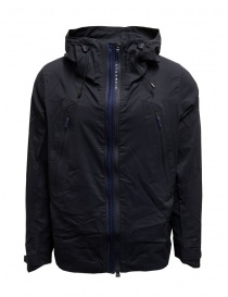Mens jackets online: Descente Schematech blue hooded jacket