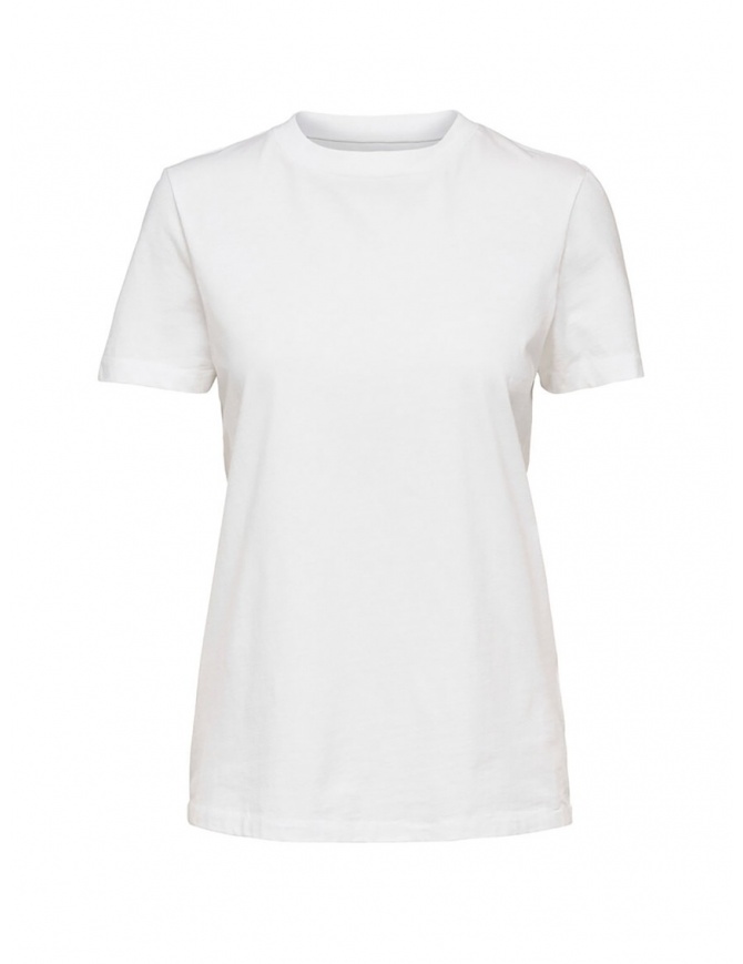 sekstant samtale frivillig Selected Femme women's white T-shirt in Pima cotton
