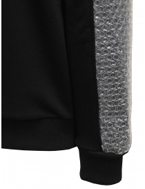 Whiteboards black sweatshirt with bubble wrap sleeves