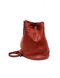Guidi BK3 piccola borsa secchiello in pelle di cavallo rossa