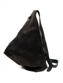 Guidi BV08 single-shoulder backpack in black leather BV08 SOFT HORSE FG BLKT order online